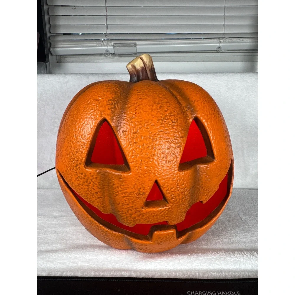 Gemmy Jack O Lantern Pumpkin Blow Mold Unisex OS Orange Excellent Light Up Decor